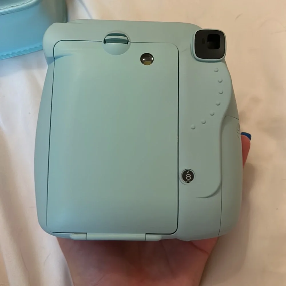 Polaroid blue camera